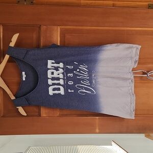 Dirt road darling tank top with lace up back